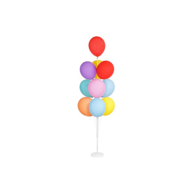Supporto in plastica per palloncini per alloggiare 13 palloncini. Altezza 1,6mt