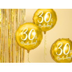 Palloncino foil mylar 30 ANNI colore ORO - gonfiabile ad aria o ad elio - 45 cm