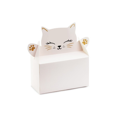 6 party box forma di GATTO - scatole porta merenda Happy Meal regalo fine festa