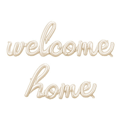 Pallone PALLONCINO scritta festone WELCOME HOMEE -gonfiabile ad aria 258x55cm