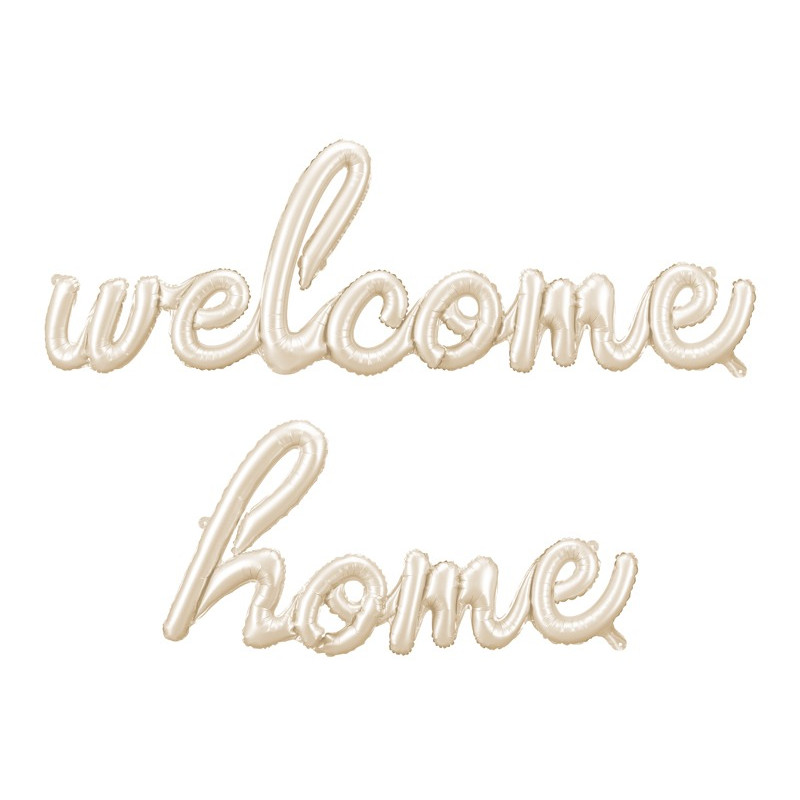 Pallone PALLONCINO scritta festone WELCOME HOMEE -gonfiabile ad aria 258x55cm