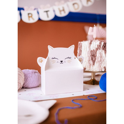 6 party box forma di GATTO - scatole porta merenda Happy Meal regalo fine festa