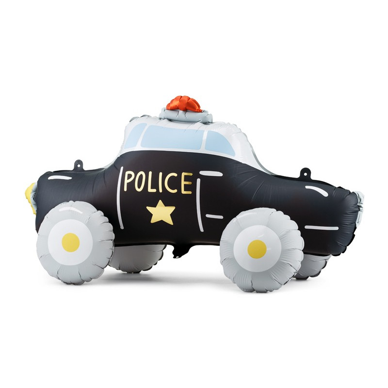 PALLONCINO in foil Mylar a forma di Auto POLIZIA - 90x41cm