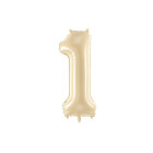 Pallone compleanno numero 1 BEIGE 72 cm gonfiabile ad elio o aria
