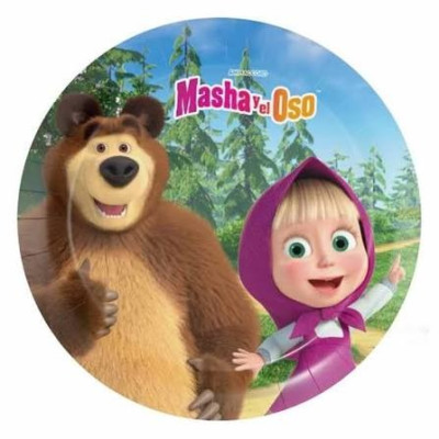 8 Piatti MASHA E ORSO cm 18 monouso