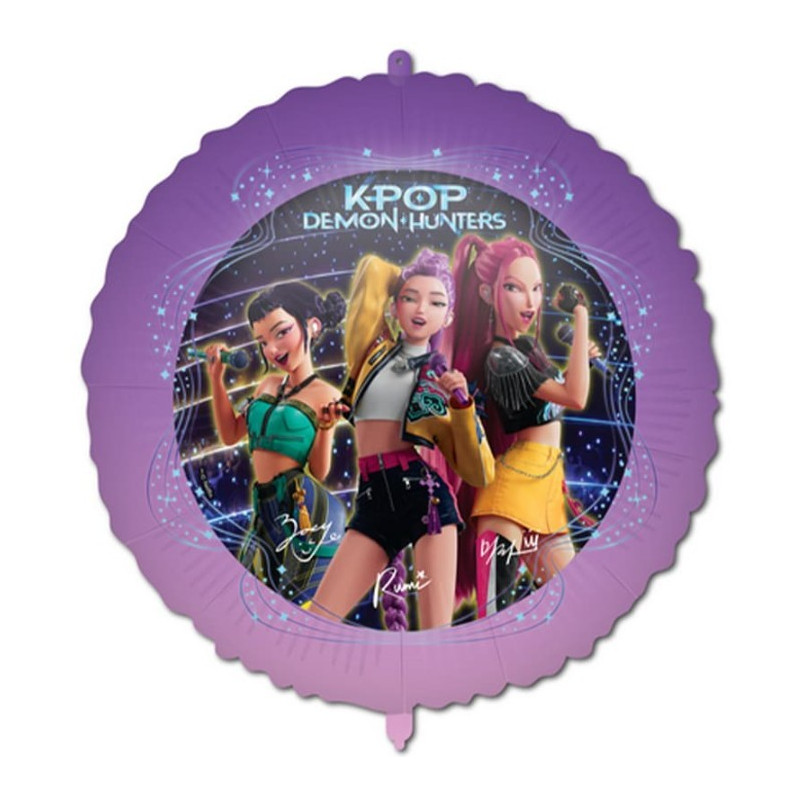 Pallone PALLONCINO in foil MYLAR K-POP DEMON HUNTERS 46cm