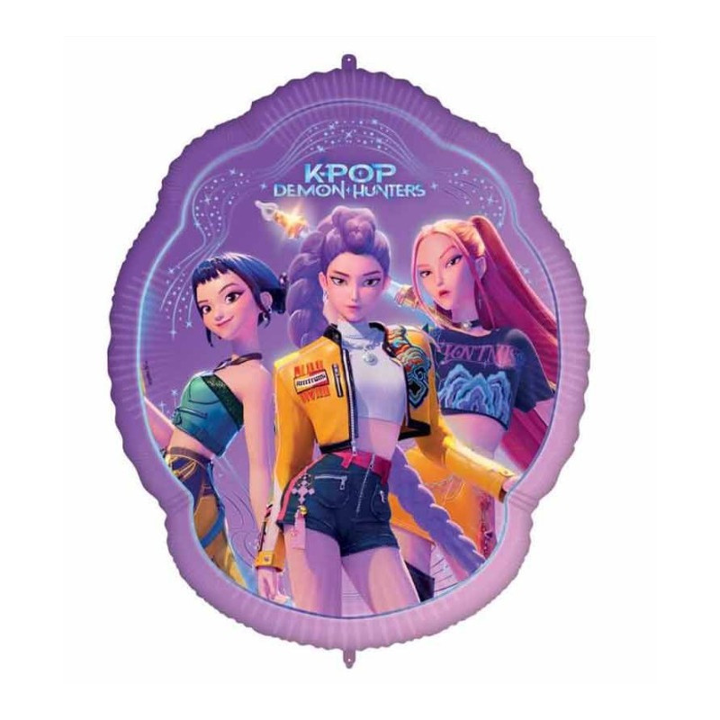 Pallone PALLONCINO in foil MYLAR K-POP DEMON HUNTERS 56,5x75 cm