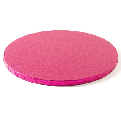 CAKE BOARD TONDO Ø 35 x H 1,2cm - Vassoio FUCSIA - Piatto SottoTorta rigido