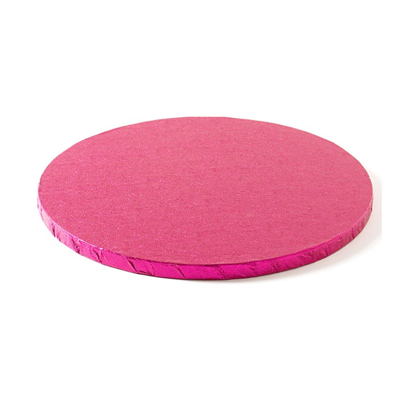 CAKE BOARD TONDO Ø 35 x H 1,2cm - Vassoio FUCSIA - Piatto SottoTorta rigido