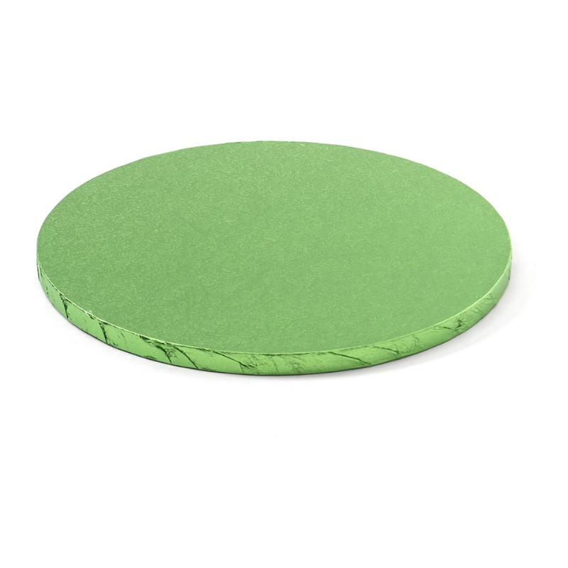 CAKE BOARD TONDO Ø 35 x H 1,2cm - Vassoio VERDE CHIARO - Piatto SottoTorta rigido