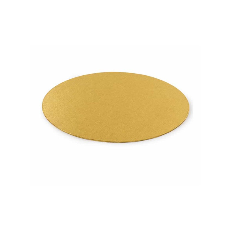 CAKE BOARD TONDO sottile Ø 28 x H 0,3cm - Vassoio Oro -  Piatto SottoTorta rigido