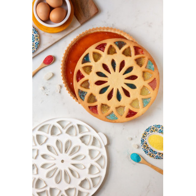 Griglia tagliapasta FLOWER tonda Ø28cm - per realizzare crostata, dolci torte