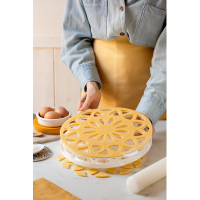 Griglia tagliapasta FLOWER tonda Ø28cm - per realizzare crostata, dolci torte
