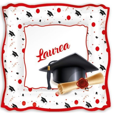 Coordinato tavola LAUREA per il LAUREATO e LAUREATA piatti bicchieri tovaglioli