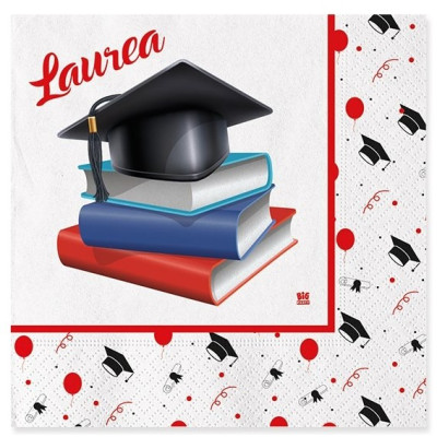 Coordinato tavola LAUREA per il LAUREATO e LAUREATA piatti bicchieri tovaglioli