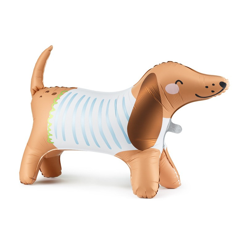 PALLONCINO in foil Mylar a forma di CANE BASSOTTO - 89X58cm