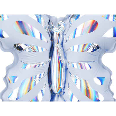 1 Pallone in foil MYLAR farfalla colore assortito casuale 19x23cm