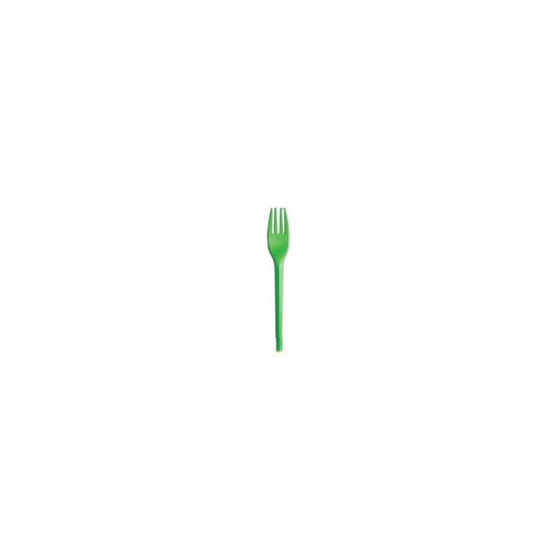 Forchette in CPLA COMPOSTABILI colore VERDE - confezione da 20 forchette
