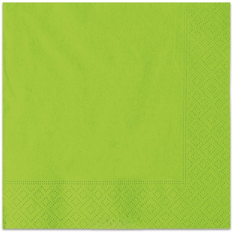 40 Tovaglioli di Carta VERDE MELA - 33x33cm - Ecolor pura ovatta di cellulosa