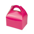 6 party box FUXIA - scatole porta merenda Happy Meal regalo fine festa 15x18x11cm