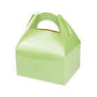 6 party box VERDE OLIVA - scatole porta merenda Happy Meal regalo fine festa 15x18x11cm