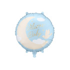 Pallone Benvenuto "WELCOM BABY" - Nascita Bimbo - stampa luna nuvole colomba - 45cm