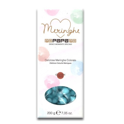 MERINGHE meringhette in Zucchero AZZURRO 200 gr - per decori torte e dolci