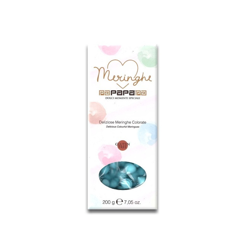 MERINGHE meringhette in Zucchero AZZURRO 200 gr - per decori torte e dolci