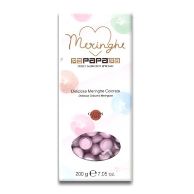 MERINGHE meringhette in Zucchero ROSA 200 gr - per decori torte e dolci