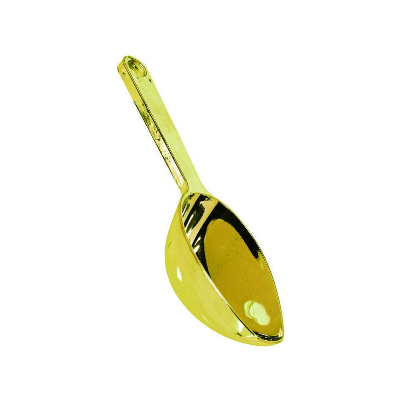 Paletta Cucchiaio In plastica ORO lucido per caramelle, marshmallow, dolci ecc