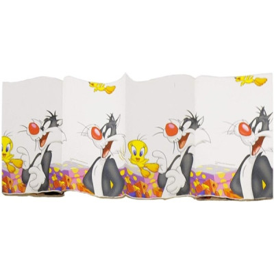 Tovaglia piegata TWEETY e SILVESTRO  in carta 120x180cm - compleanno festa bambini