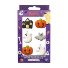 Kit HALLOWEEN in ZUCCHERO - Zucca Fantasma Castello - decorazione per torte