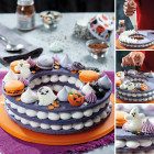 Kit HALLOWEEN in ZUCCHERO - Zucca Fantasma Castello - decorazione per torte
