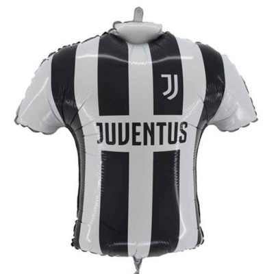Pallone Palloncino in Mylar MAGLIETTA con stemma e scritta JUVENTUS Bianco Nero - 63x65 cm