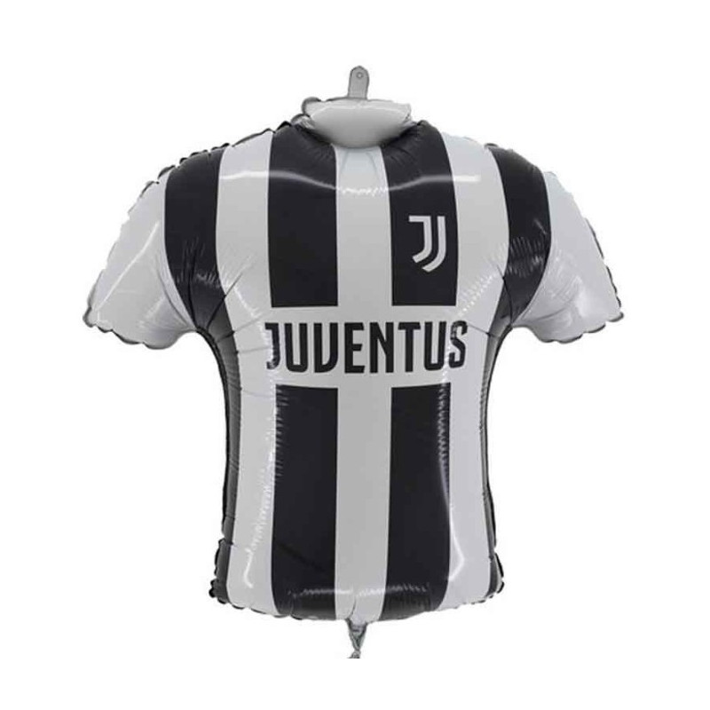 Pallone Palloncino in Mylar MAGLIETTA con stemma e scritta JUVENTUS Bianco Nero - 63x65 cm