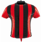 Pallone Palloncino in Mylar MAGLIETTA con stemma e scritta Rosso Nero - 63x65 cm