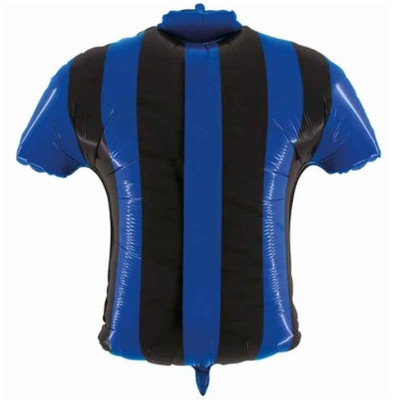 Pallone Palloncino in Mylar MAGLIETTA con stemma e scritta INTER Blu Nero - 63x65 cm