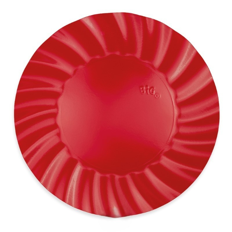 6 Sottopiatti Ø30cm ROSSO piatto MAXI in carta monouso ondulato