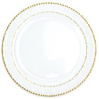 Kit coordinato tavola festa SHIMMER plastica riutilizzabile trasparente - piatti bicchieri