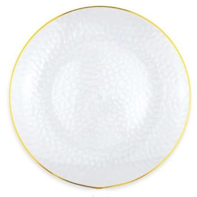 Kit coordinato tavola festa TEXTURE plastica riutilizzabile trasparente - piatti bicchieri