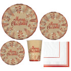 Coordinato tavola Natale KRAFT Merry Christmas sottopiatti piatti bicchieri tovaglioli