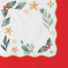 Coordinato tavola Natale CHRISTMAS MAGIC piatti bicchieri tovaglioli  88 pezzi