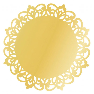 6 SottoPiatto ROYAL Ø33 cm ORO lucido in carta - addobbo decoro tavola
