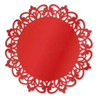 6 SottoPiatto ROYAL Ø33 cm ROSSO lucido in carta - addobbo decoro tavola