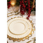 6 SottoPiatto ROYAL Ø33 cm ORO lucido in carta - addobbo decoro tavola