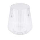 6 Bicchiere in plastica RIBBED riutilizzabili trasparenti 360cc -