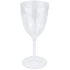 6 Calice in plastica RIBBED riutilizzabili trasparenti 210cc -