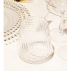 6 Bicchiere in plastica RIBBED riutilizzabili trasparenti 360cc -