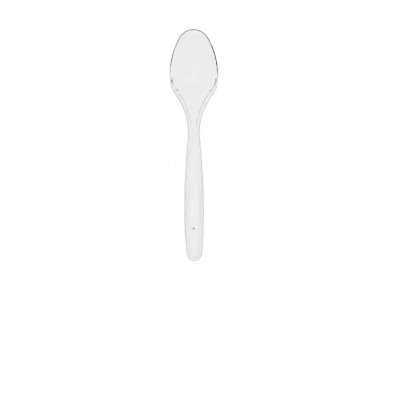 Cucchiaio in plastica riutilizzabile colore Trasparente - confezione da 50 pz