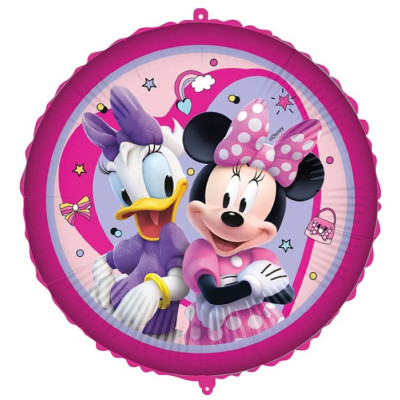 Pallone mylar PAPERINA e MINNIE - Fuxia - 46 cm - gonfiabile ad elio o ad aria